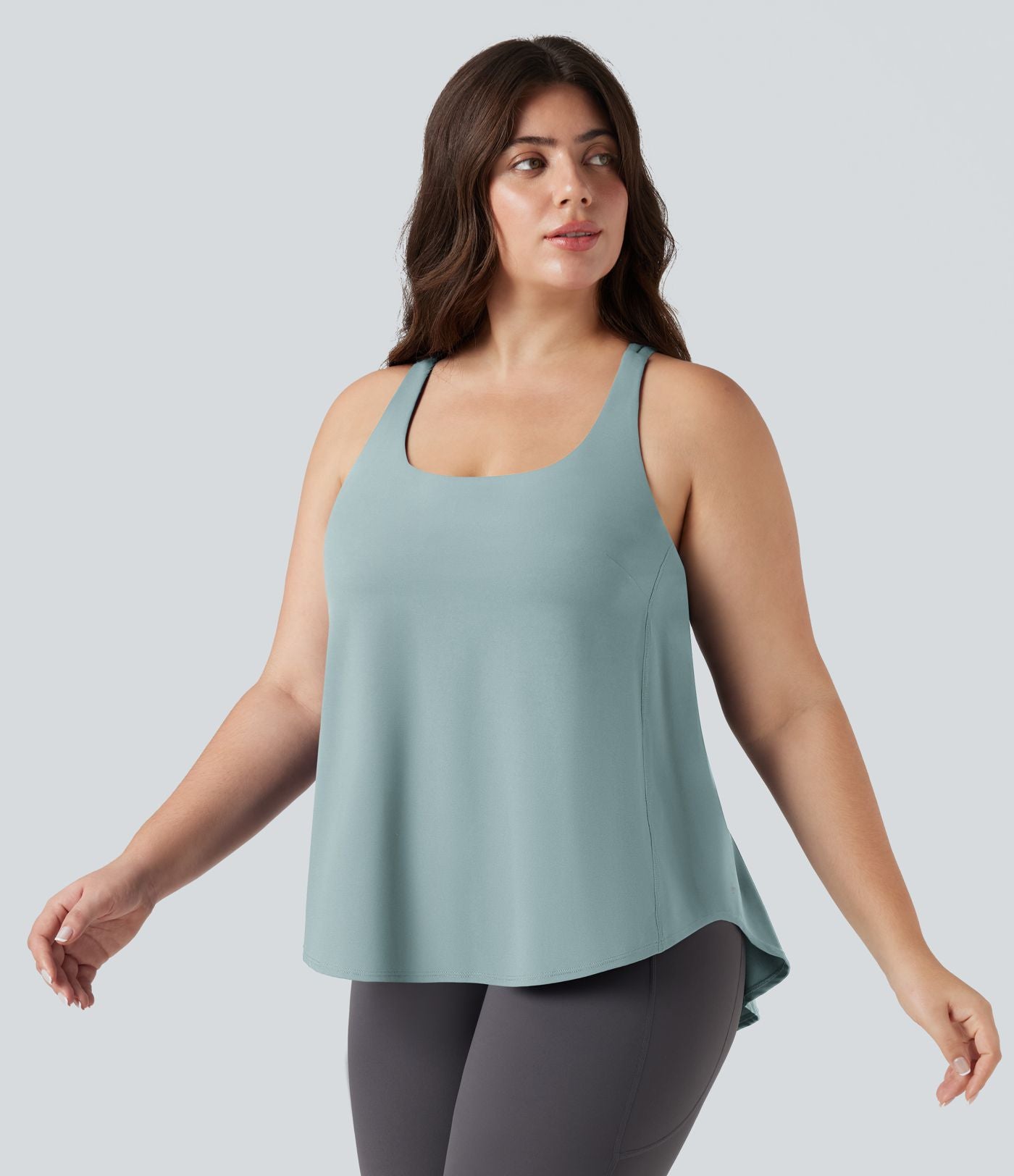 Débardeur running Halara UltraSculpt™ grande taille col rond ourlet arrondi