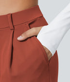 Pantalon tailleur Halara Flex™ DayStretch coupe droite taille haute avec poches