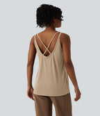 Débardeur casual col U coupe ample