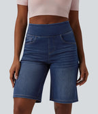 Halara Flex™ Bermuda casual en jean taille haute avec poches