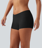 Shorty d'intérieur lisse à taille mi-haute