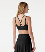 Brassière de sport yoga à maintien léger, col V, brassière intégrée, à effet frais InstantCool, séchage rapide, protection solaire UPF50+
