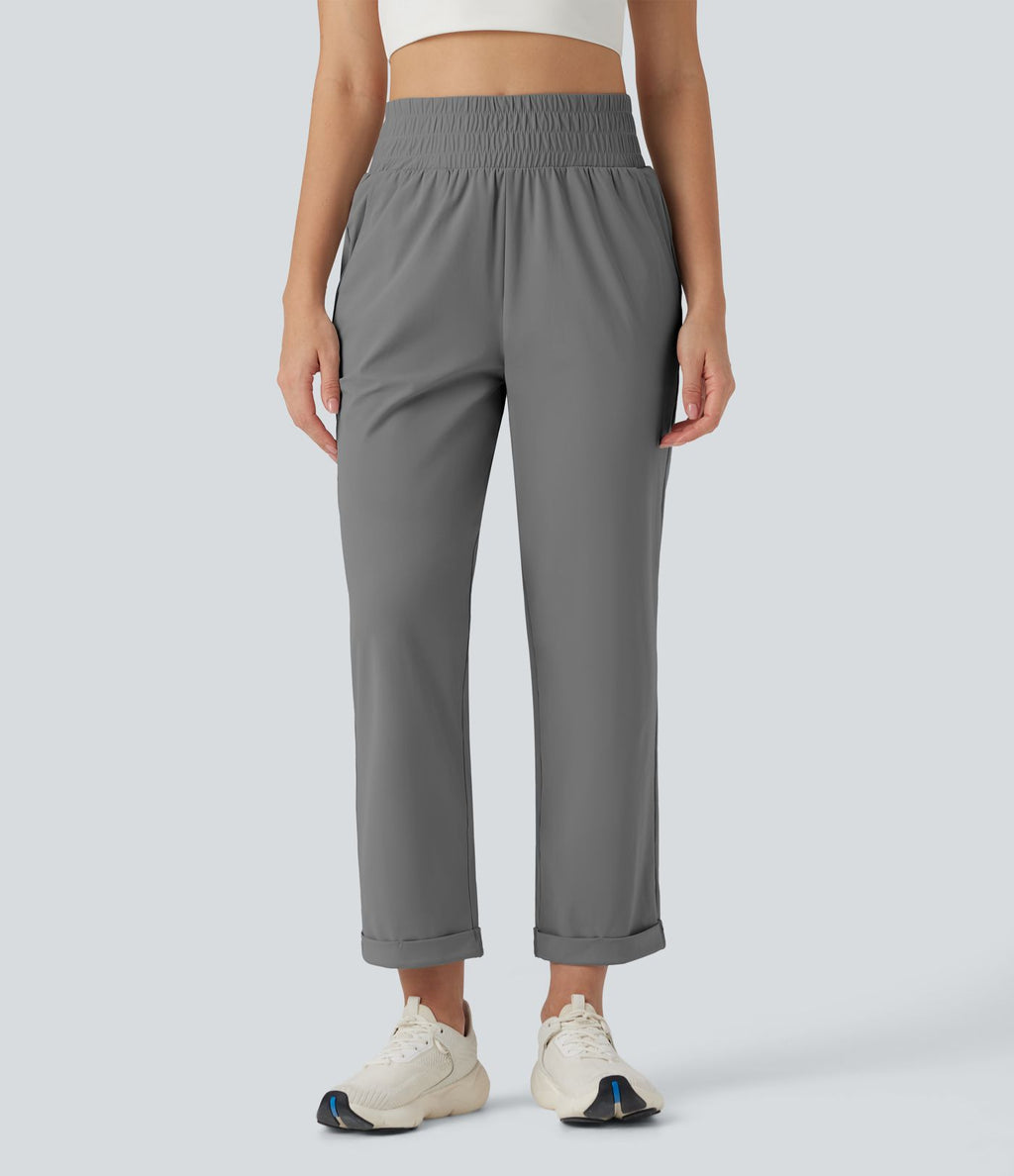 Pantalon yoga fuselé taille haute avec poches