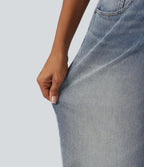Jean large Halara Flex™ taille basse délavé avec poches