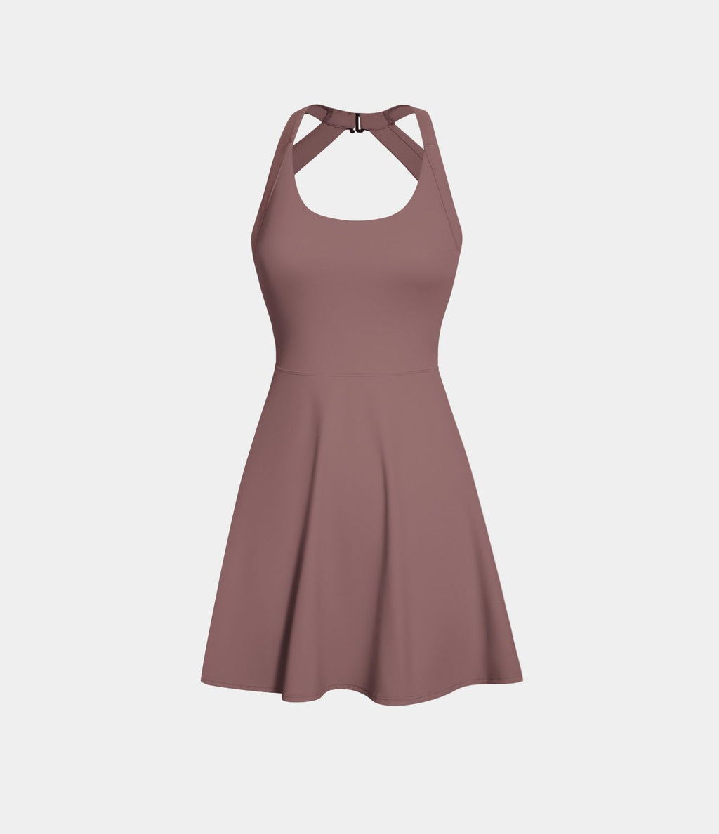 Robe de sport dos nu torsadée A-C