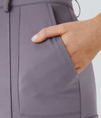 Pantalon cargo ajusté uni taille haute DayStretch avec poches zippées