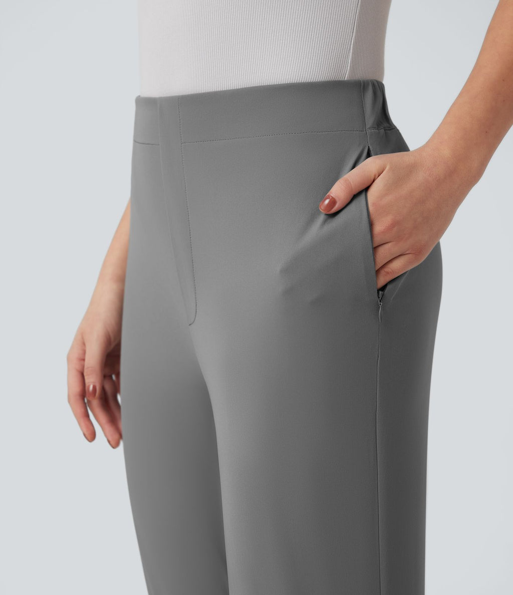 Pantalon de travail Halara Flex™ droit 7/8, taille haute, avec poches