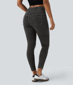 Halara Flex™ Jegging Travail Taille Haute Croisé Poches Multiples Tricot Extensible