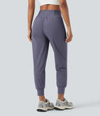 Jogging de danse fuselé froncé séchage rapide effet frais InstantCool taille haute avec cordon de serrage et poches, protection solaire UPF40+