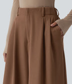 Pantalon tailleur large Halara Flex™ plissé taille haute avec poches