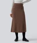 SpacerTek™ Jupe midi tailleur taille haute avec poches