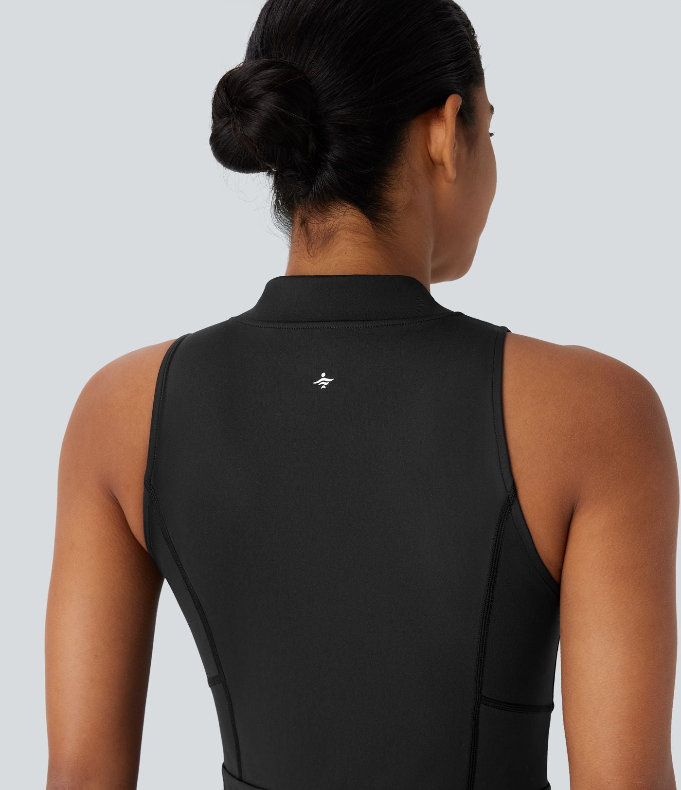 Robe active de golf mini 2-en-1 Softlyzero™ QuickDry à col baseball, demi-zip, sans manches, cordon de serrage et poches multiples - Poche pour tee de golf