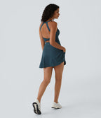 Robe de Danse Sport Mini à Volants Torsadés Dos Nu - Longueur Plus