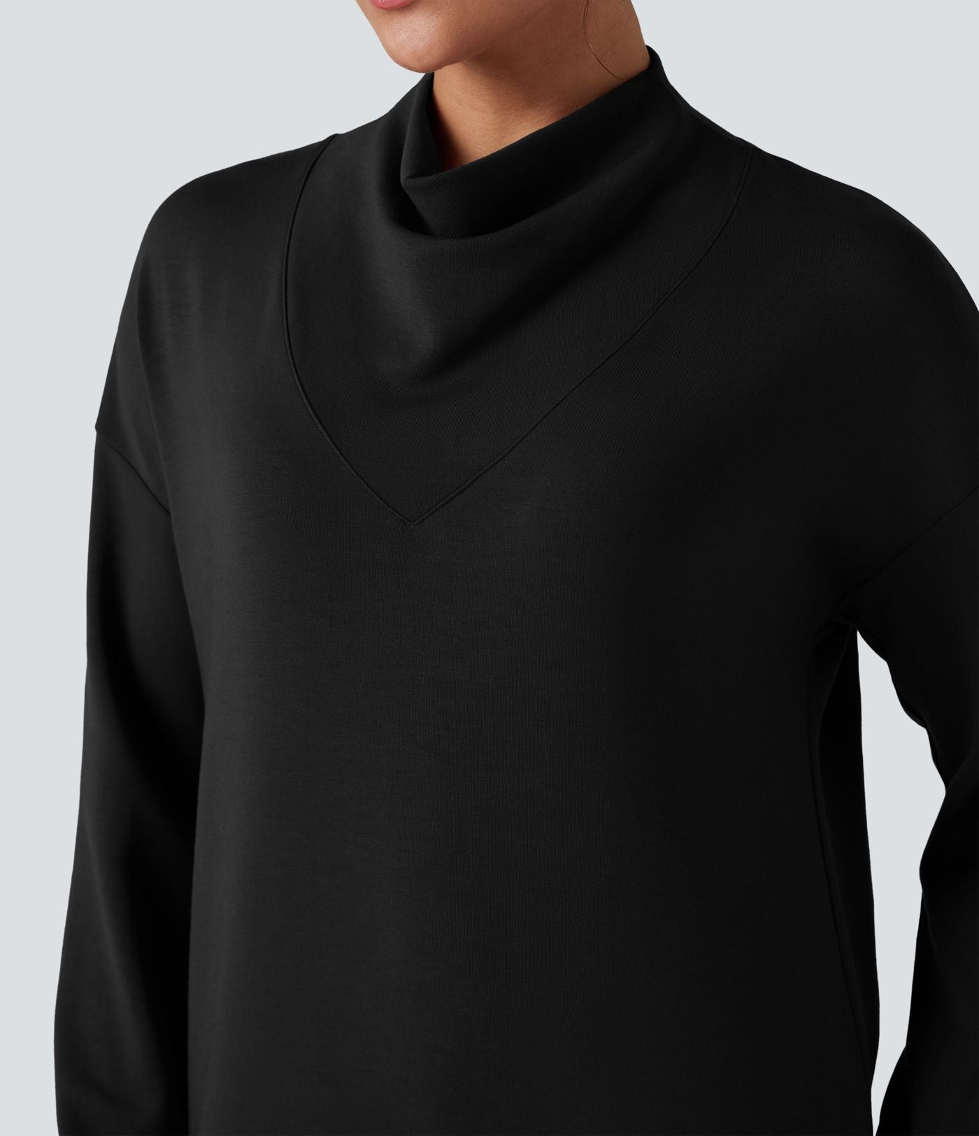 Sweat-shirt décontracté SpacerTek™ col bénitier et manches longues