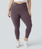 Softlyzero™ Legging Grande Taille Pleine Longueur Taille Haute Poches Latérales Croisée - UPF50+