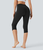 Legging yoga pedal pusher taille haute froncé sans couture OneForm Seamless Flow