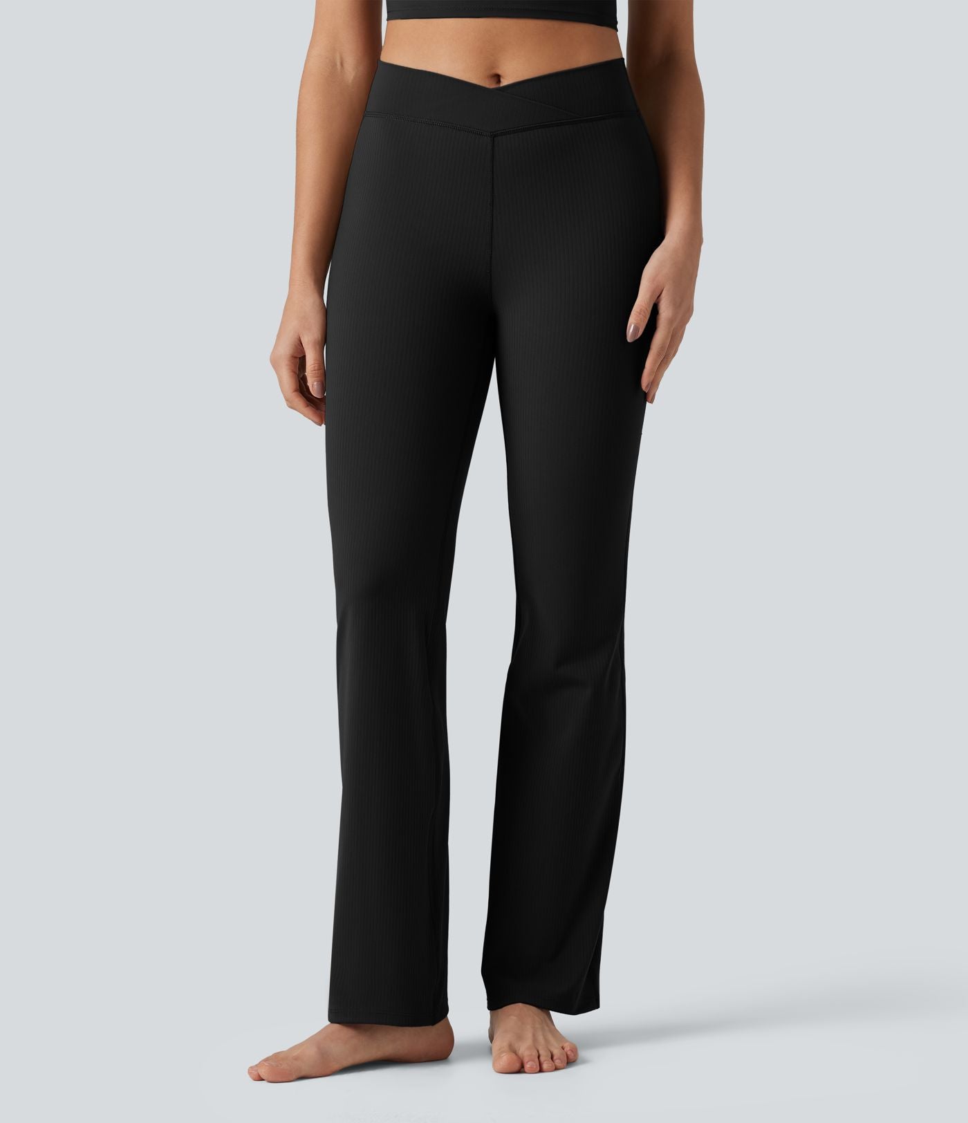 Legging de yoga Halara UltraSculpt™ côtelé, taille haute, évasé croisé, à poches