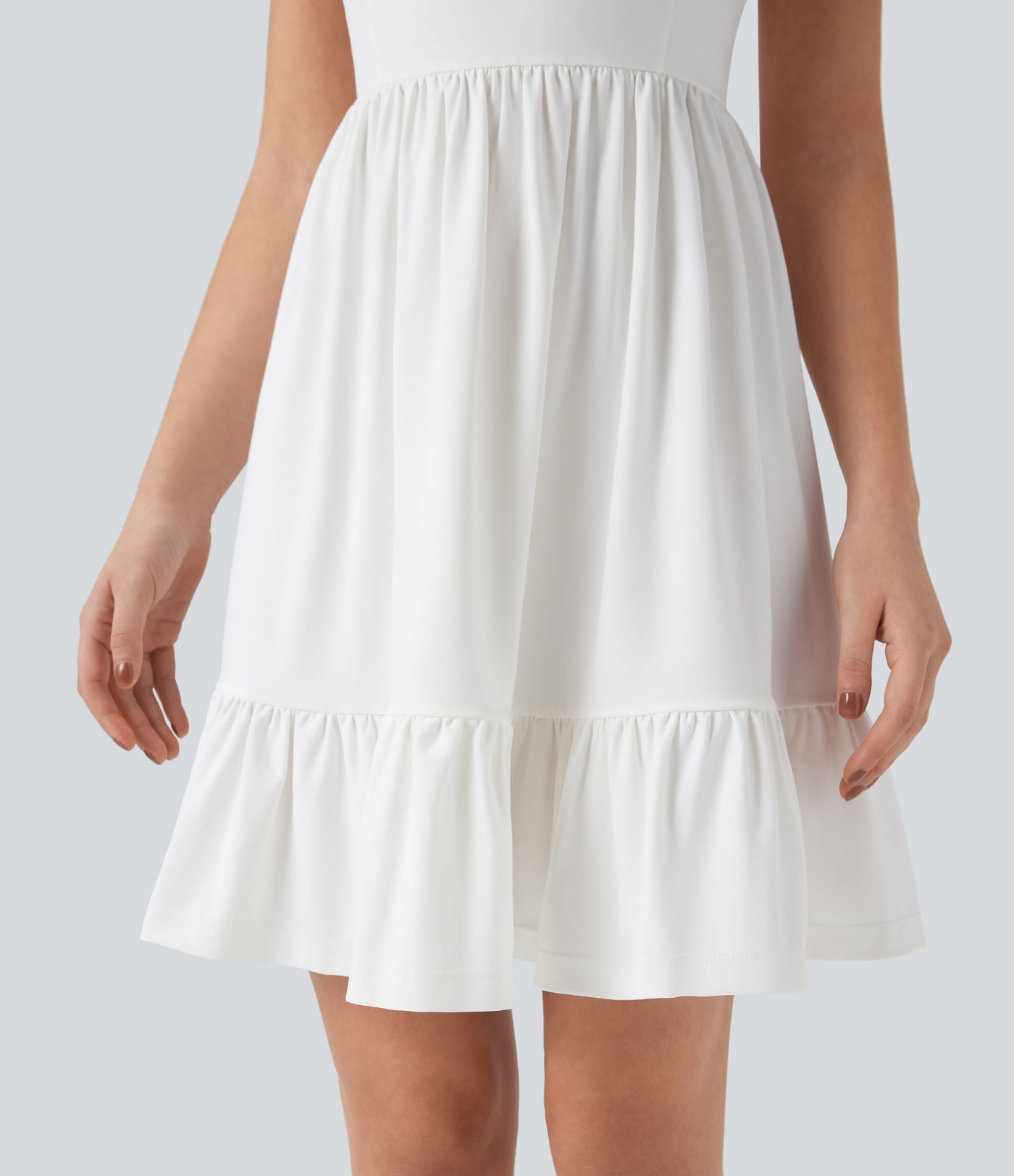 Robe mini col bateau dos échancré avec nœud