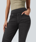 Leggings capri Halara Flex™ en jean extensible tricoté à taille haute et poches