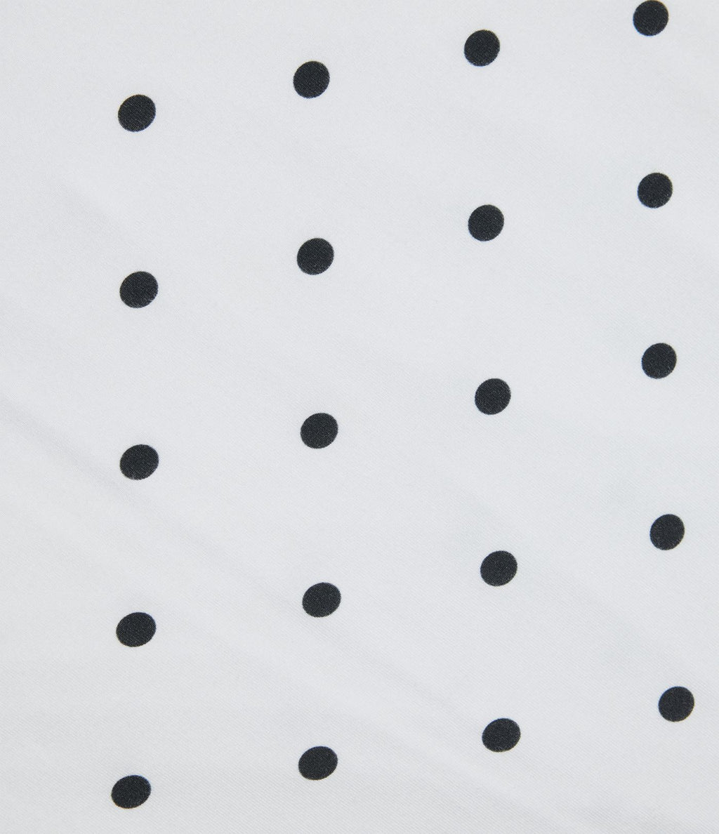 T-shirt casual col V à manches courtes à pois
