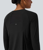 Haut de sport running séchage rapide toucher frais mesh contrastant ourlet arrondi