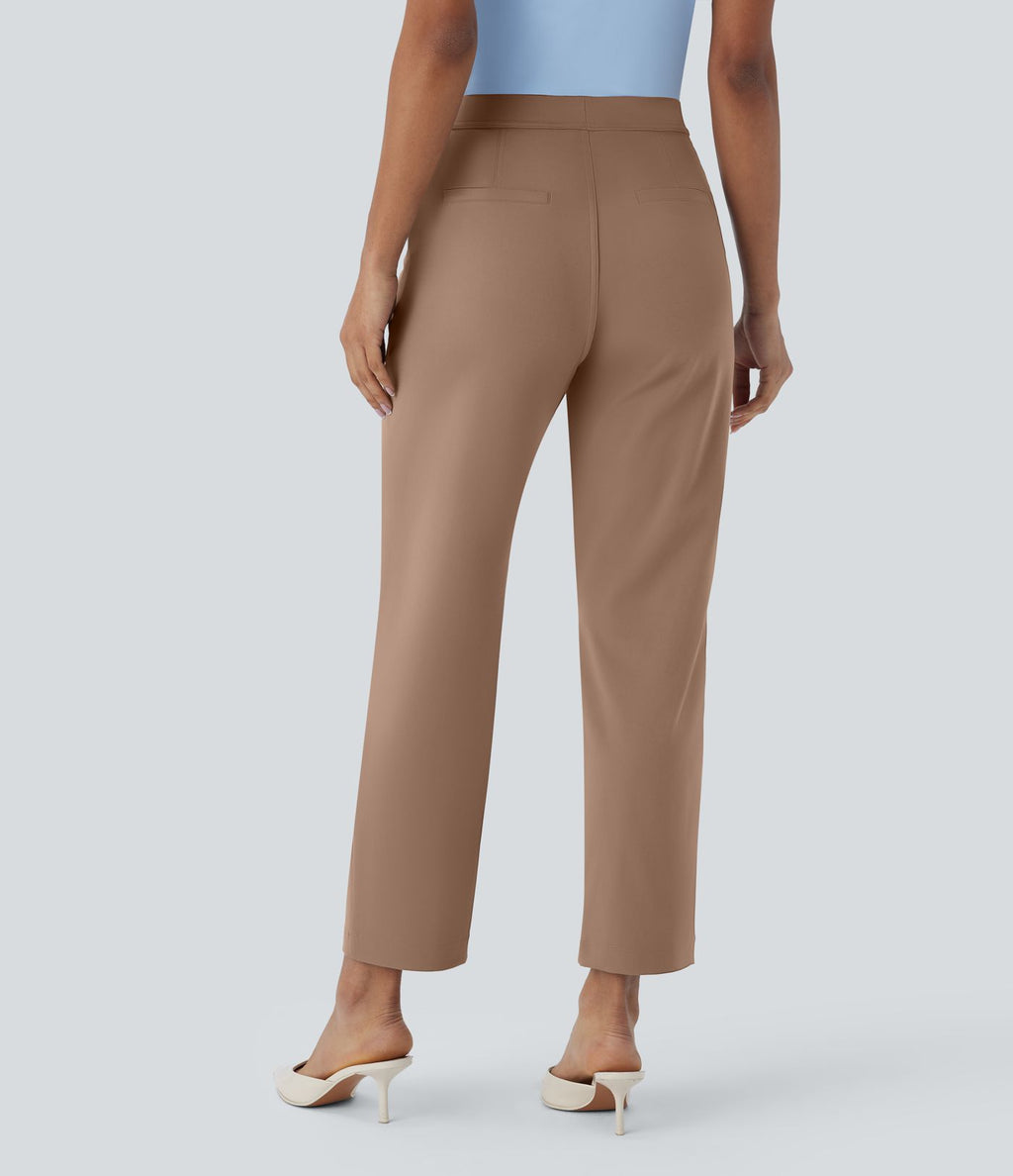 Pantalon de travail fuselé longueur cheville taille haute Halara Flex™ DayStretch avec poches