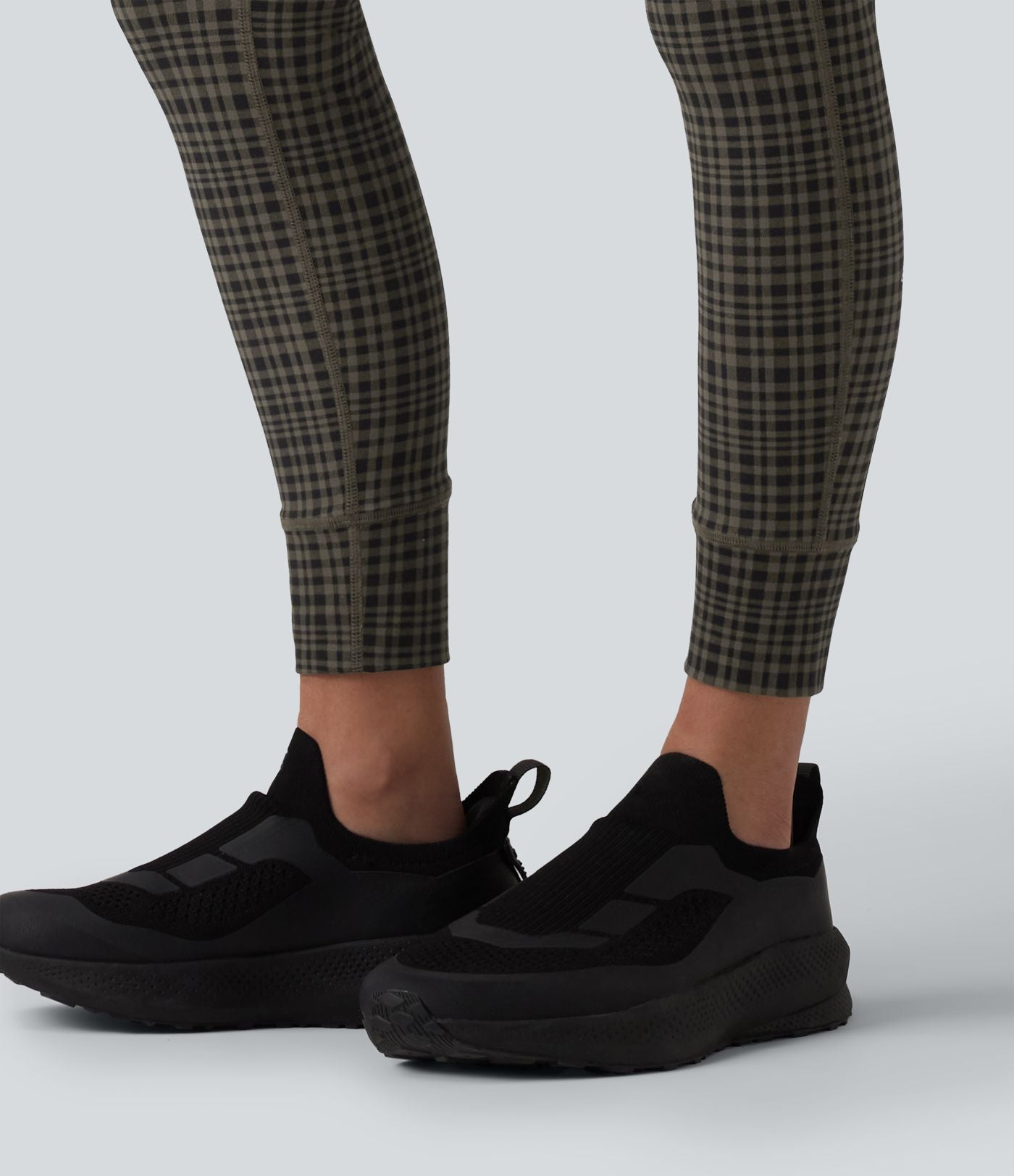 Legging de yoga Halara UltraSculpt™ taille haute avec cordon de serrage imprimé carreaux avec poches