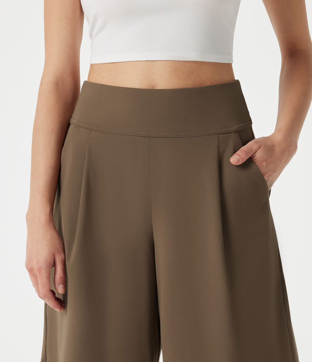 Short tailleur baggy DayStretch taille haute 22,5 cm avec poches