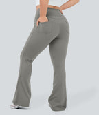 Legging yoga évasé grande taille taille haute DayStretch avec poches