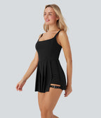 Mini robe Breezeful™ type nuisette plissée 2-en-1 ultra-courte à boucle ajustable, séchage rapide et poche - Easy Peasy