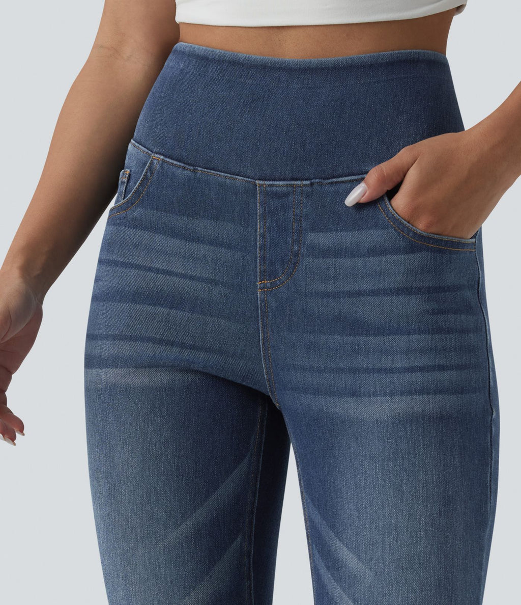 Jean skinny 7/8 casual taille haute Halara Flex™ avec poches
