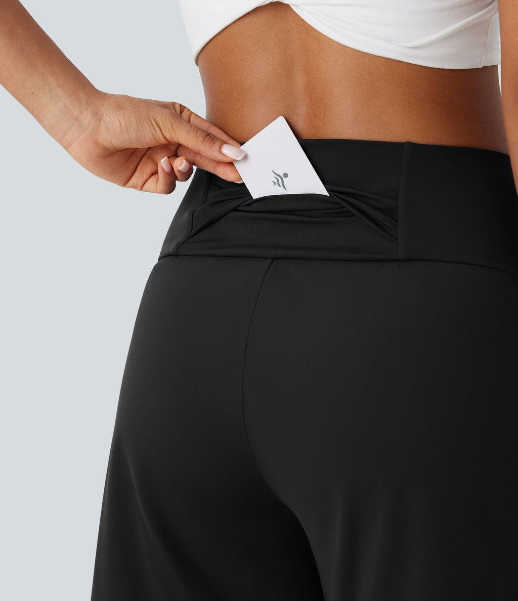 Bermuda SoftlyZero™ Airy de yoga taille haute avec poches multiples et effet frais InstantCool