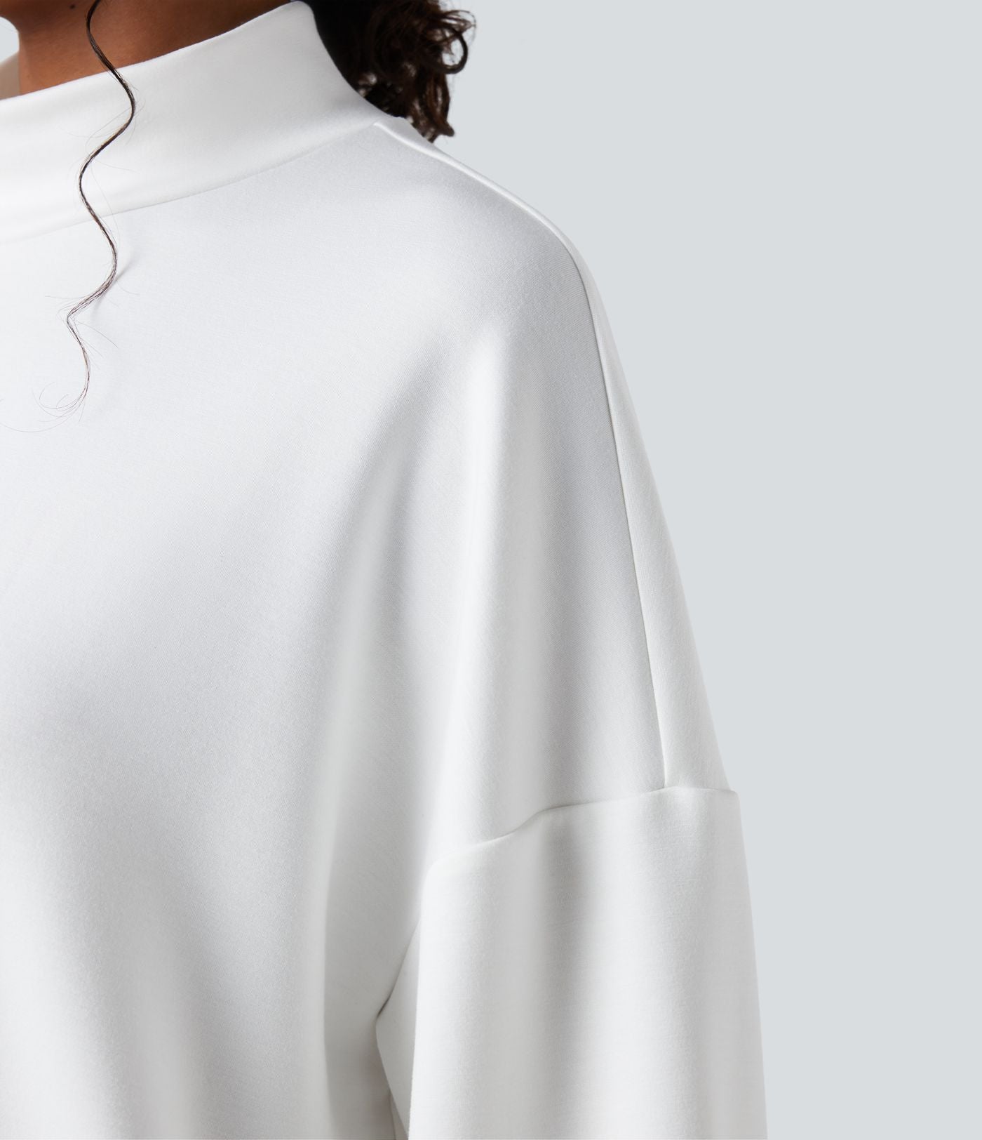 Sweatshirt casual col montant coupe décontractée avec poches