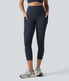 Legging capri de yoga Halara UltraSculpt™ taille haute anti-roulottage ventre plat gainant avec poches
