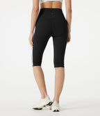 Legging yoga pedal pusher Halara UltraSculpt™ taille haute effet ventre plat avec bandes latérales