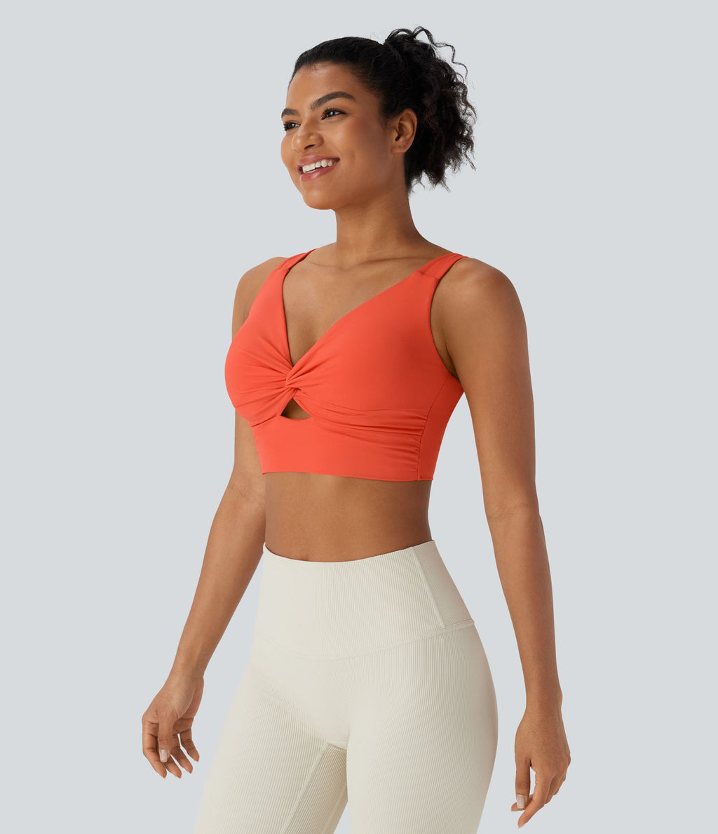 Brassière yoga SoftlyZero™ Airy maintien léger découpes effet frais InstantCool, bonnets E-G