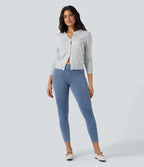 Halara Flex™ Jegging Travail Taille Haute Croisé Poches Multiples Tricot Extensible
