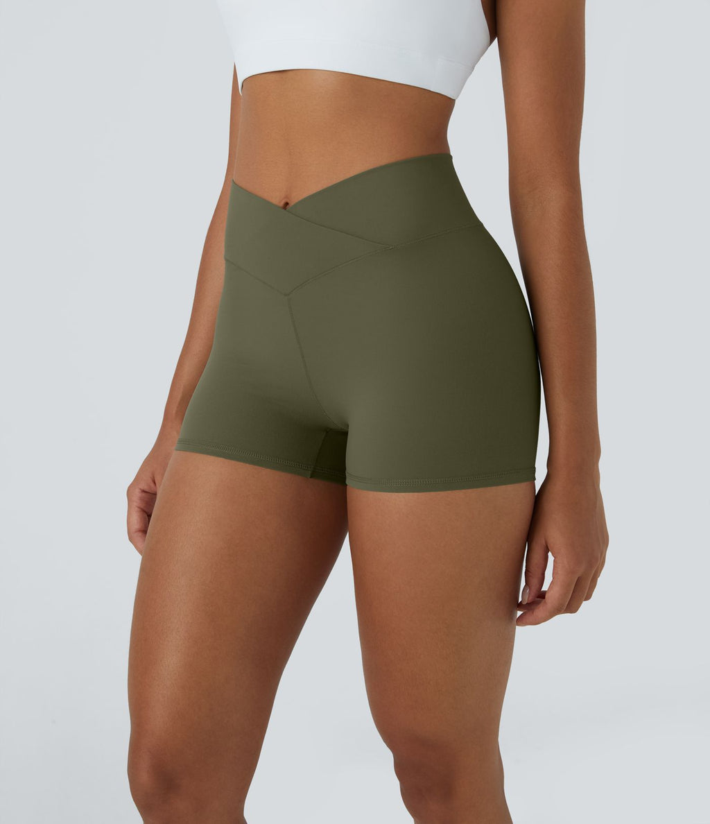Softlyzero™ Short 7,5cm Biker Taille Haute Croisé Uni