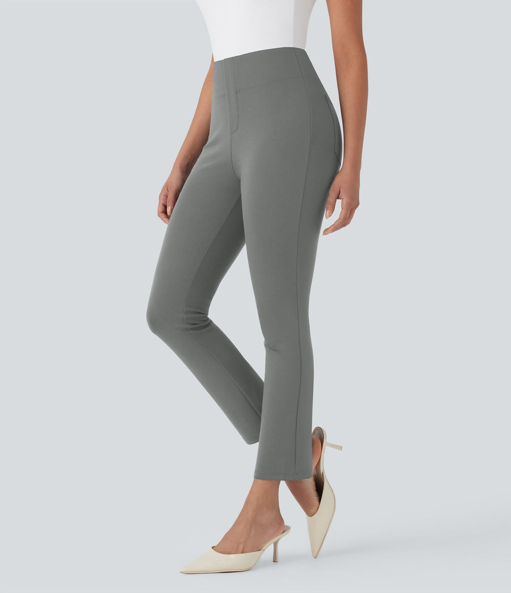 Pantalon de travail fuselé court taille haute Halara Flex™ avec poches