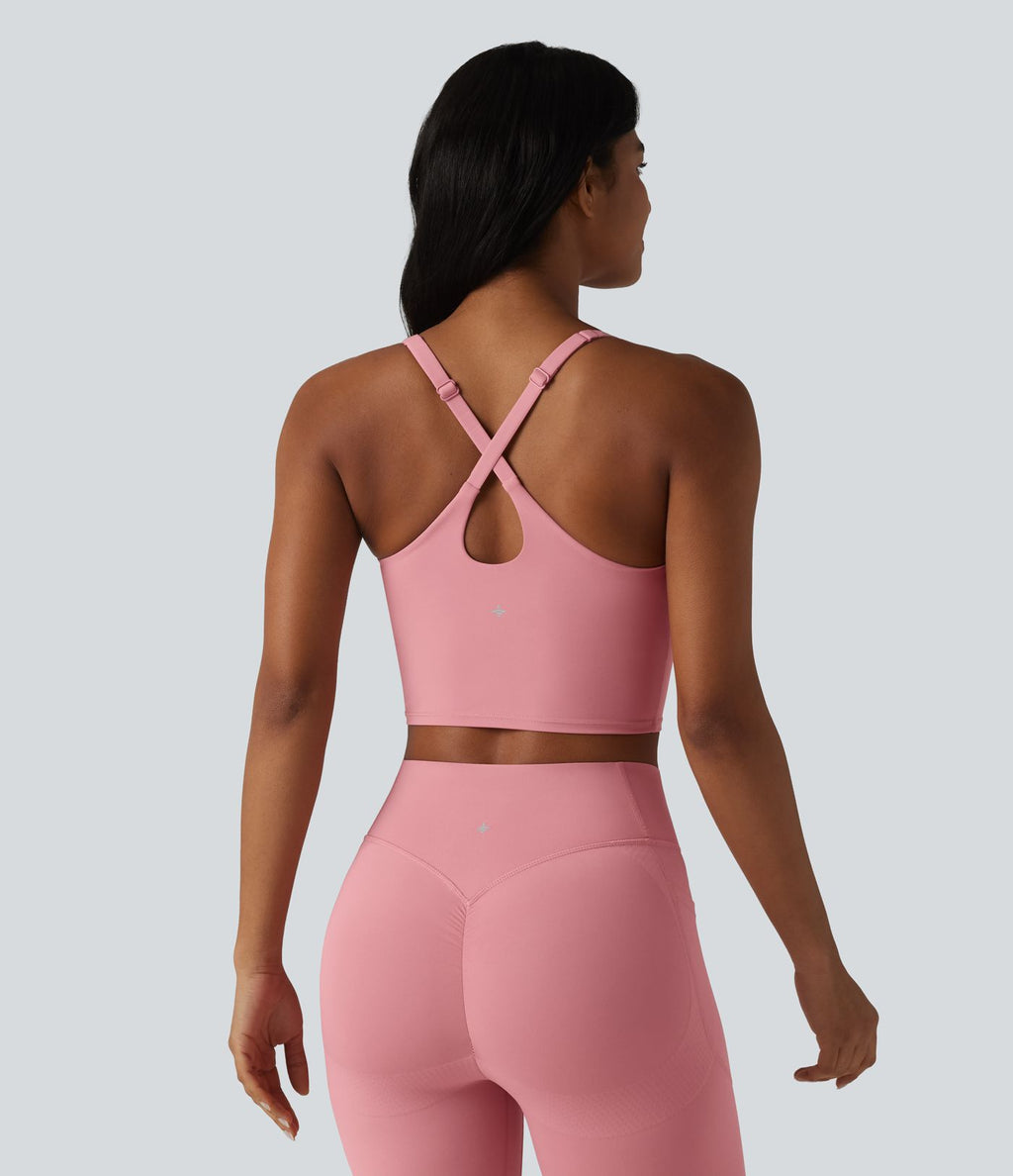 Halara UltraSculpt™ Débardeur yoga push-up à bretelles croisées réglables et coussinets non amovibles