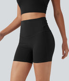 Short biker de yoga Halara UltraSculpt™ taille haute avec détail torsadé au dos, poches, 12,5 cm
