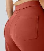Pantalon taille haute coupe droite DayStretch avec poches
