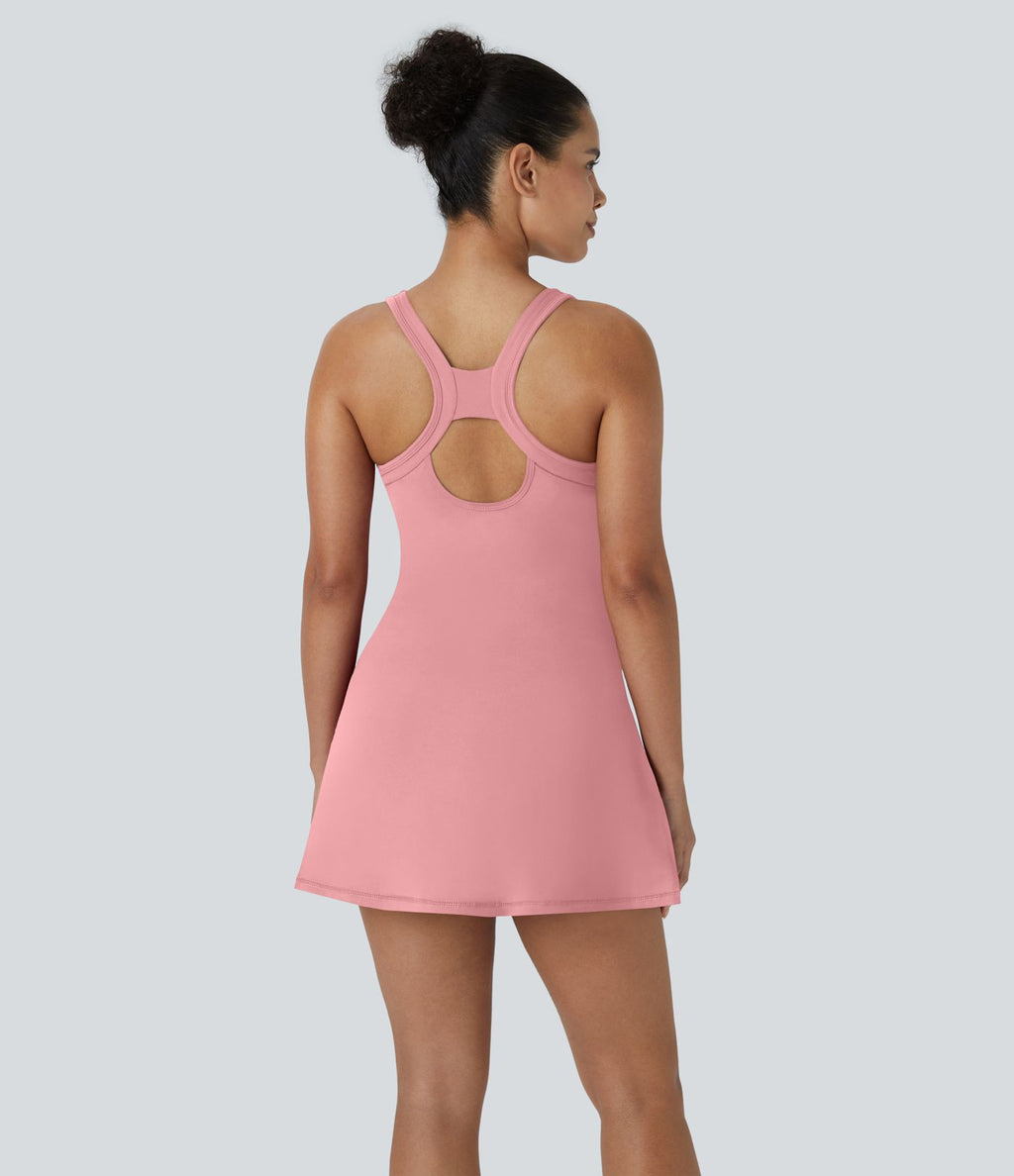 Robe de tennis mini SoftlyZero™ Airy à dos nu avec dos nageur découpé et poches effet frais InstantCool