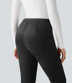 Legging suédine taille haute avec poches