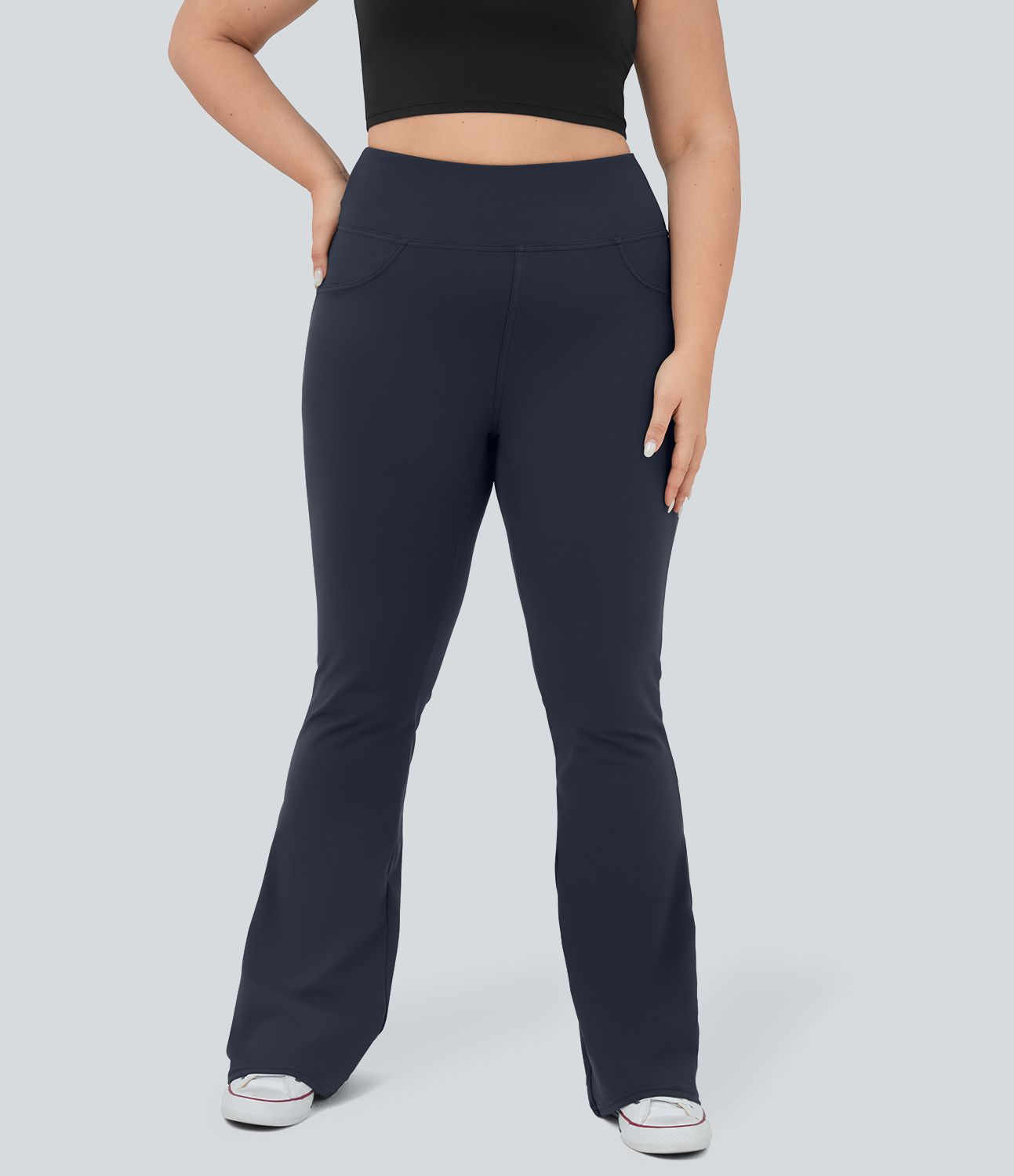 Legging yoga évasé grande taille taille haute DayStretch avec poches