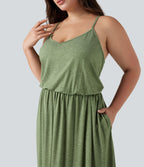 Robe longue fluide grande taille avec poches