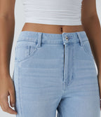 Jean skinny 7/8 décontracté taille basse Halara Flex™ avec poches zippées