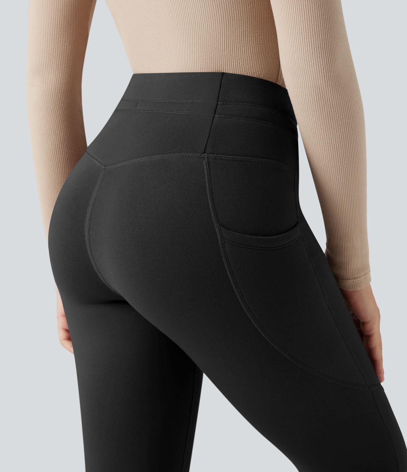 Legging de randonnée polaire 7/8 taille haute avec cordon de serrage et poches