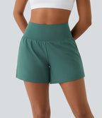 Short yoga 2-en-1 SoftlyZero™ Airy effet frais InstantCool taille très haute 12,5 cm avec poches, longueur allongée