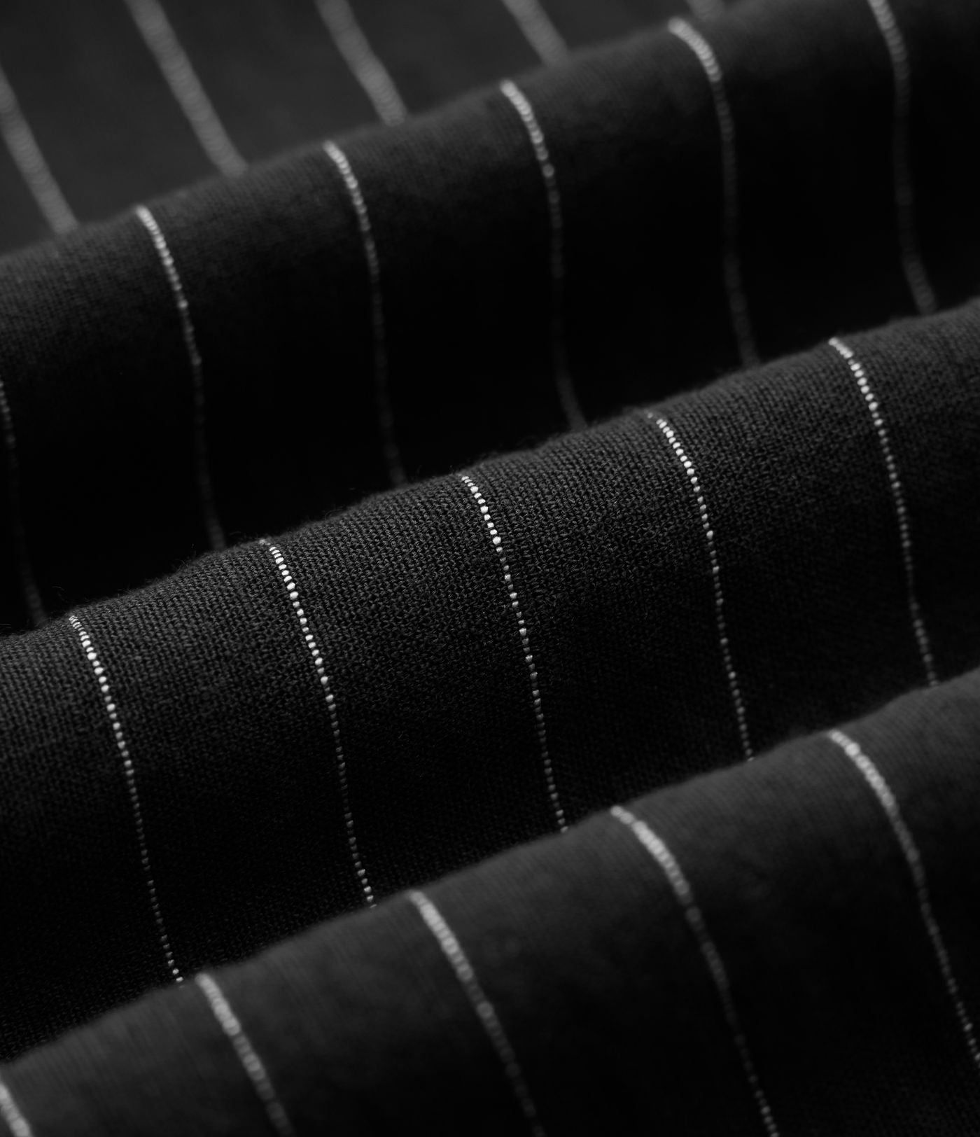 Pantalon bureau taille haute rayé, coupe ample avec poches